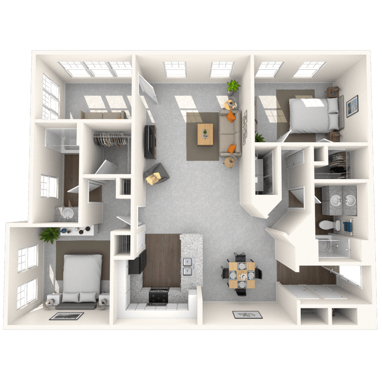 Floorplan image of unit 709