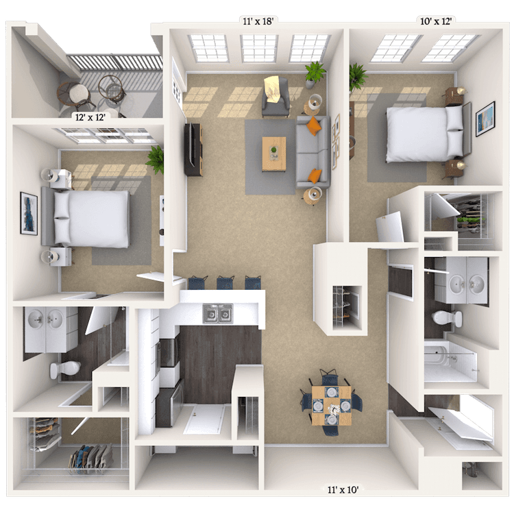 Floorplan image of unit 1009