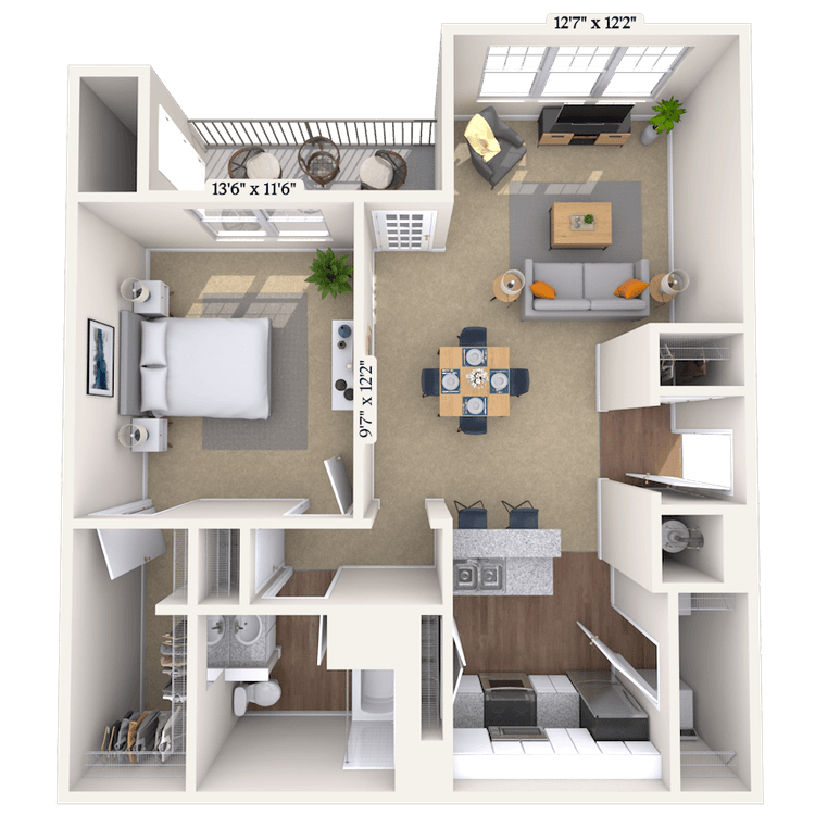 Floorplan image of unit 1022