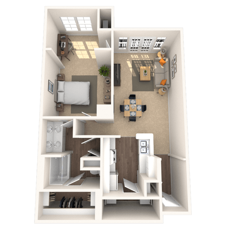 Floorplan image of unit 327