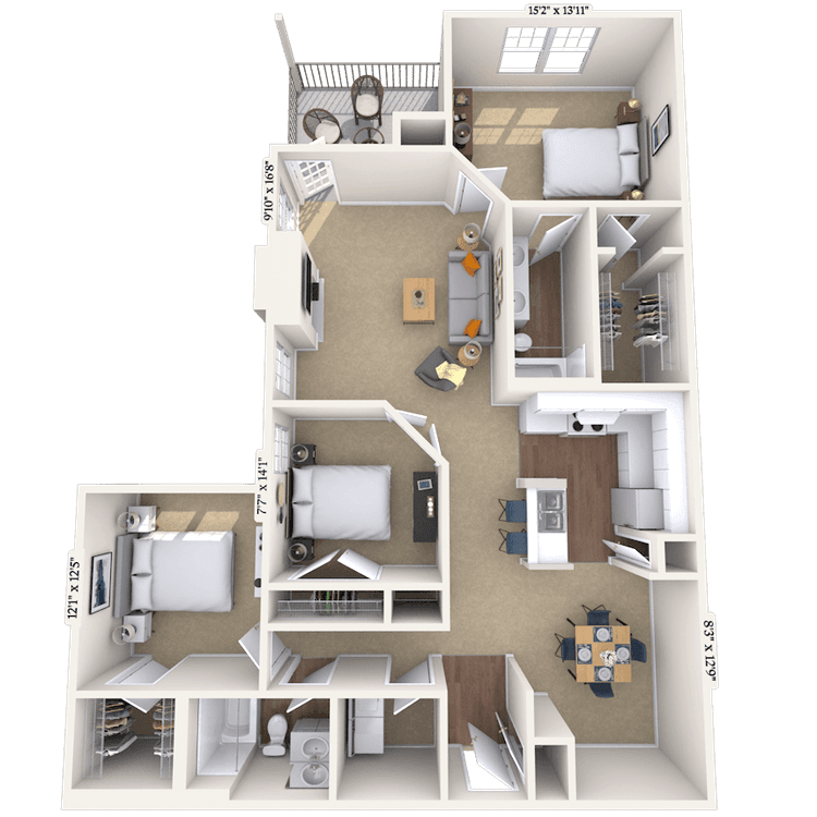 Floorplan image of unit 1234