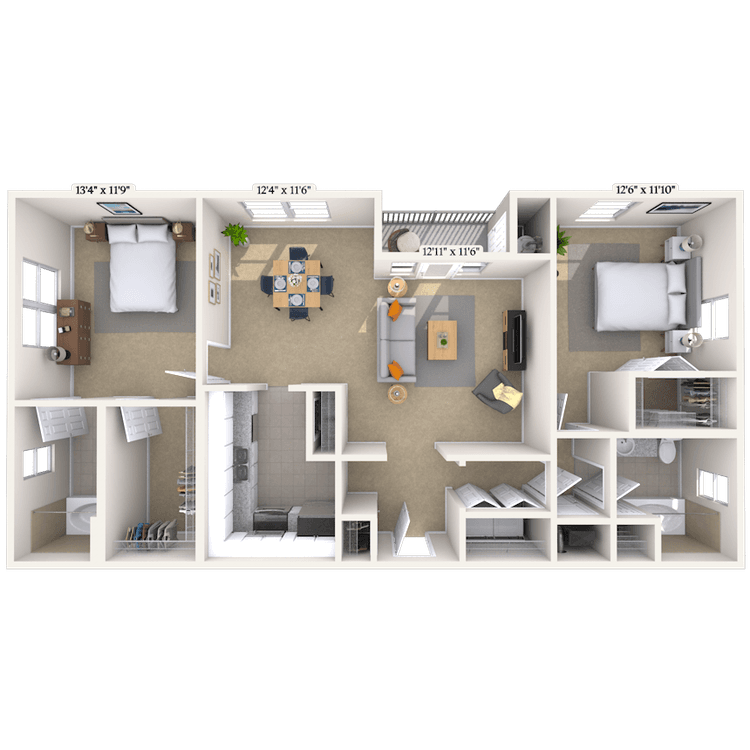 Floorplan image of unit 386