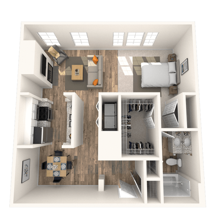 Floorplan image of unit 1417