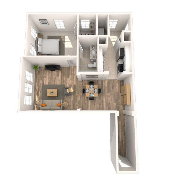 Floorplan image of unit 155