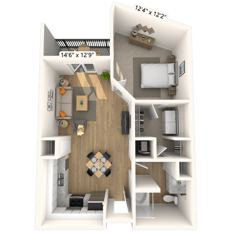 Floorplan image of unit 3208P3