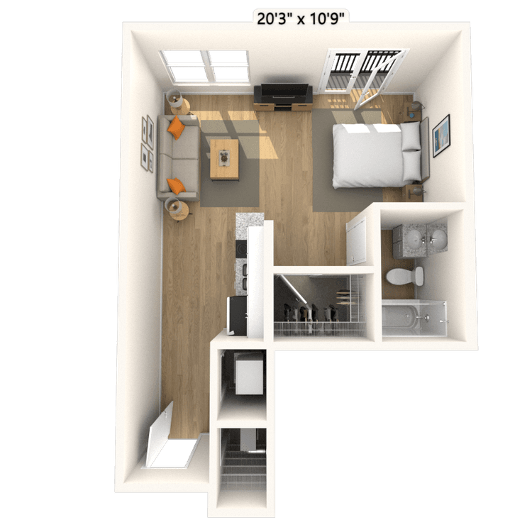 Floorplan image of unit 1121P2