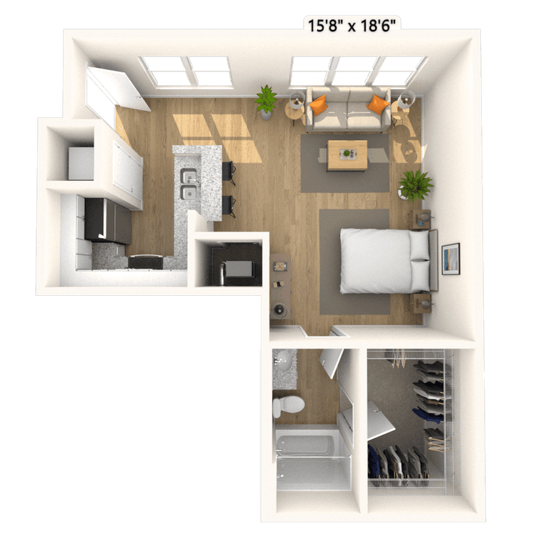 Floorplan image of unit 1120P2