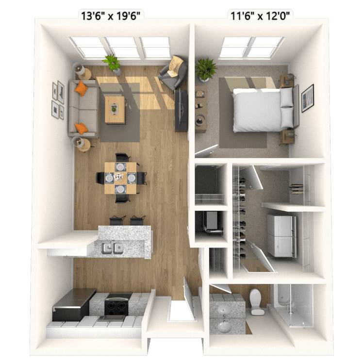 Floorplan image of unit 1352P2