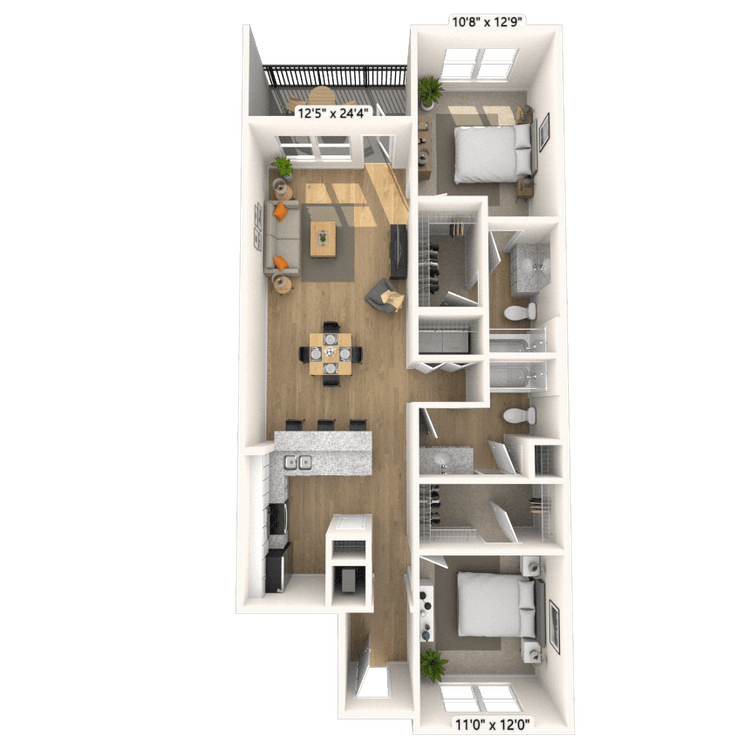 Floorplan image of unit 4401P3