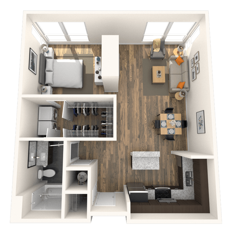 Floorplan image of unit 3405