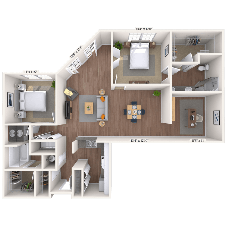 Floorplan image of unit 3005