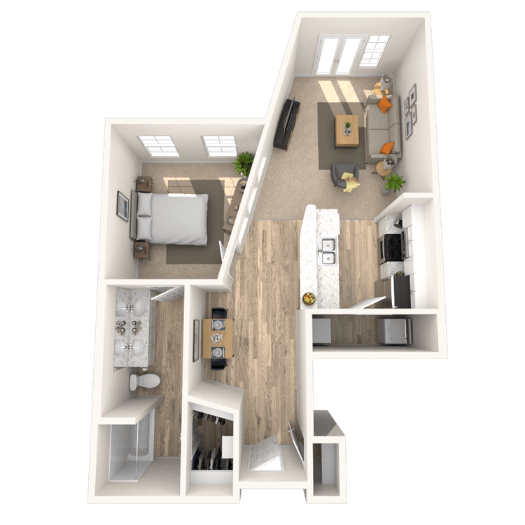 Floorplan image of unit 2310