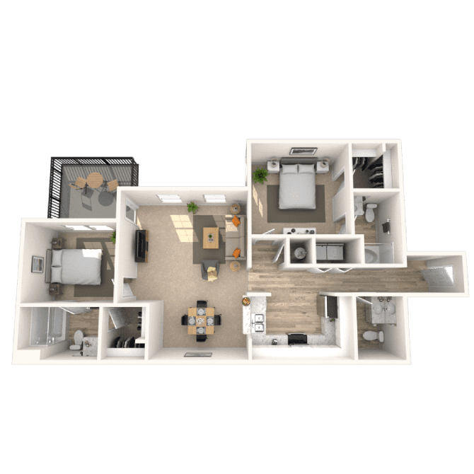 Floorplan image of unit 2218