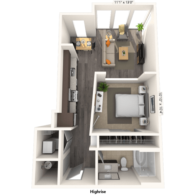 Floorplan image of unit 1117