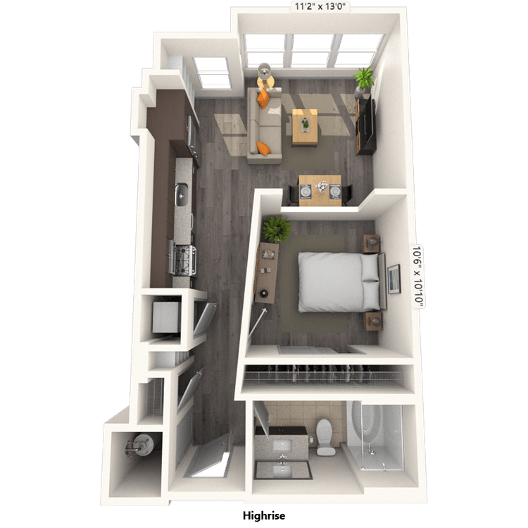 Floorplan image of unit 807