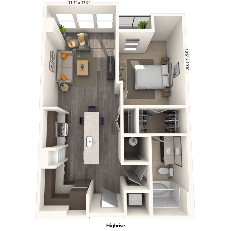 Floorplan image of unit 2214