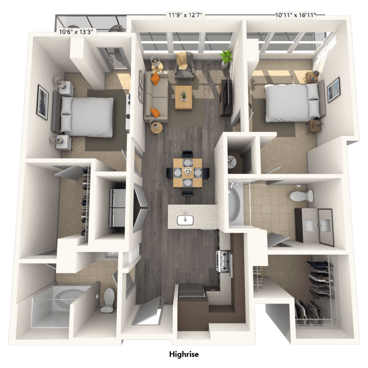 Floorplan image of unit 811