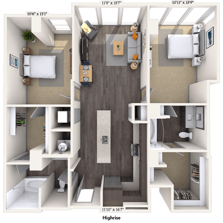 Floorplan image of unit 2010