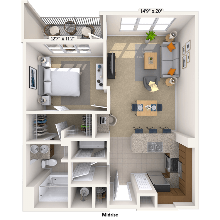 Floorplan image of unit 333