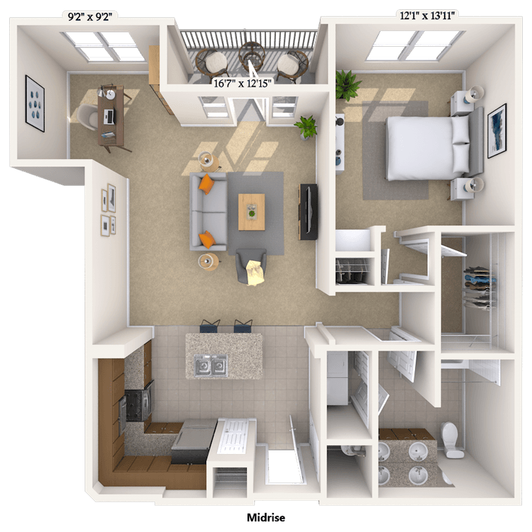 Floorplan image of unit 654
