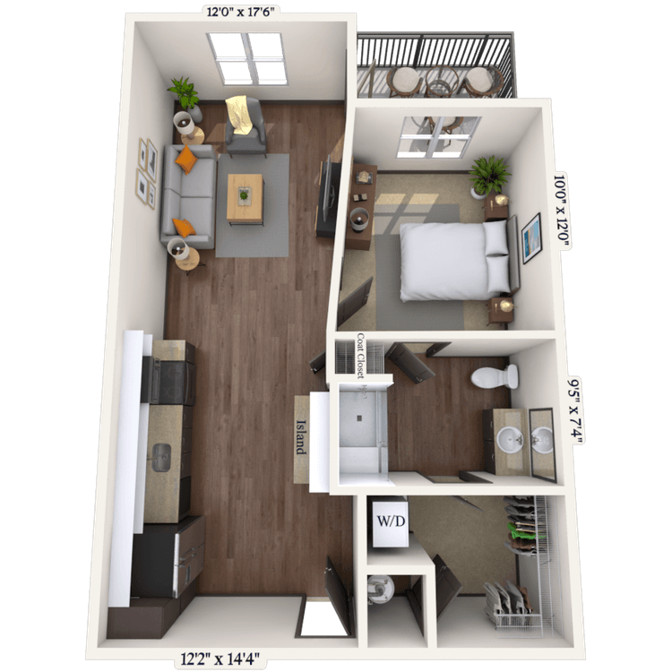 Floorplan image of unit 353