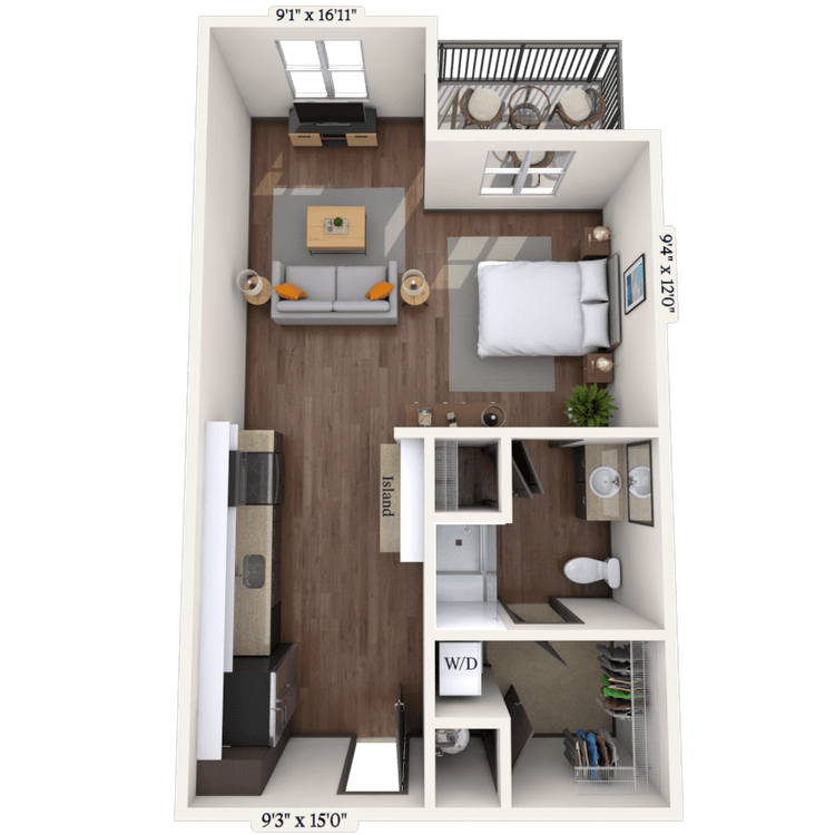 Floorplan image of unit 395