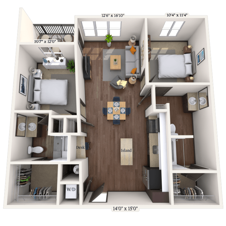 Floorplan image of unit 426