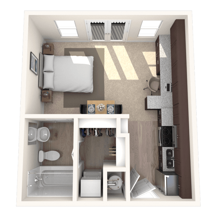 Floorplan image of unit 417