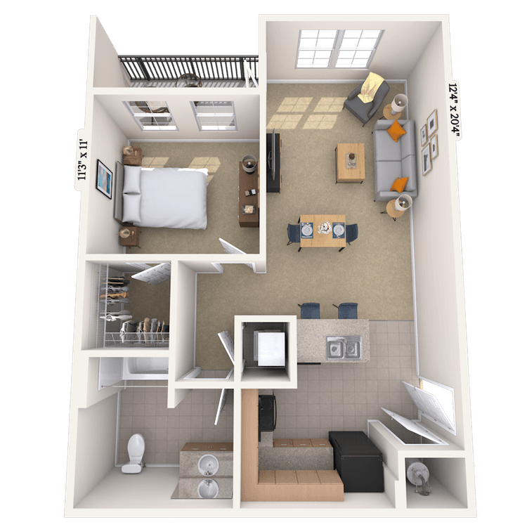 Floorplan image of unit I 9102