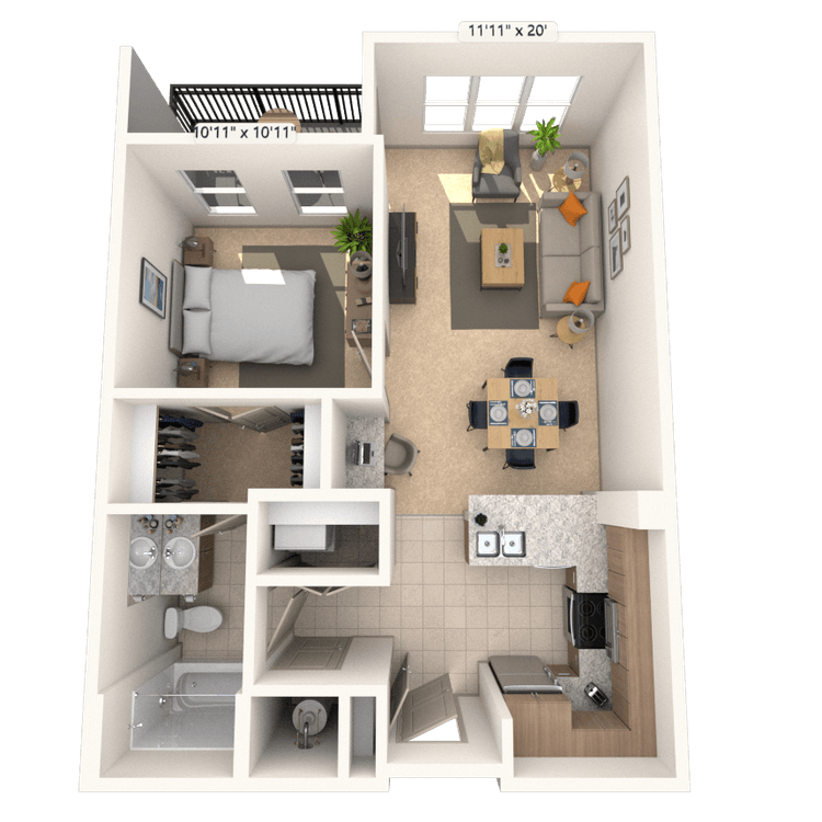 Floorplan image of unit I 2318