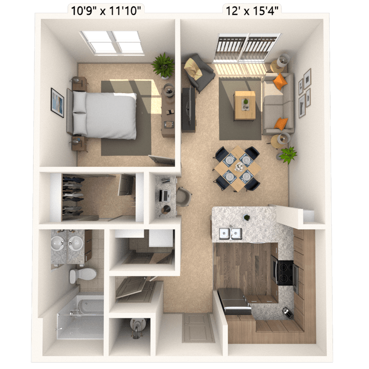 Floorplan image of unit 17304