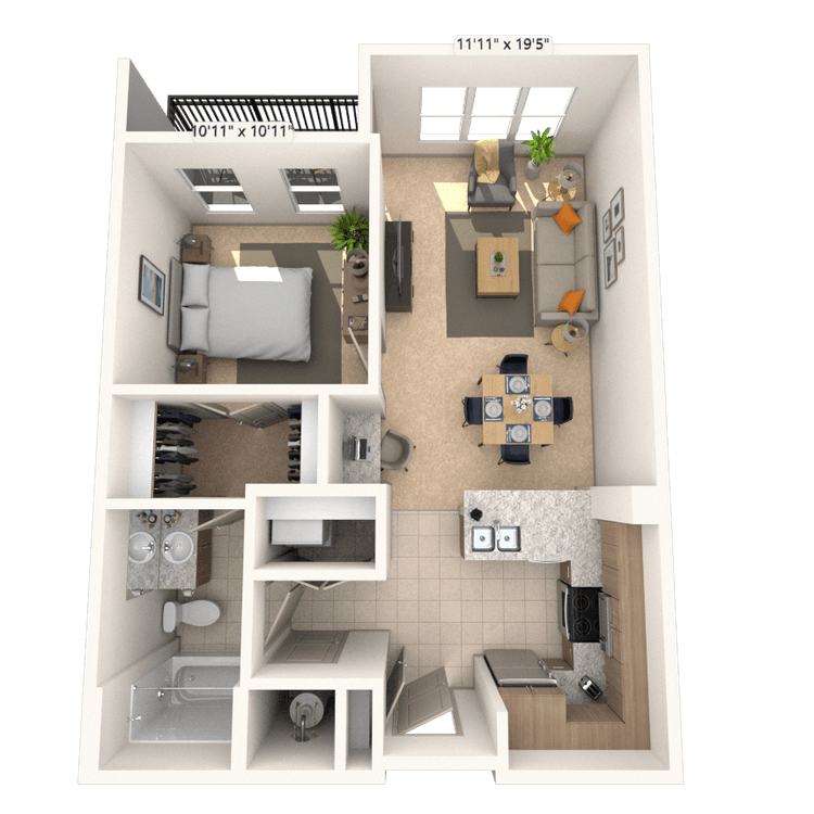Floorplan image of unit I 2216