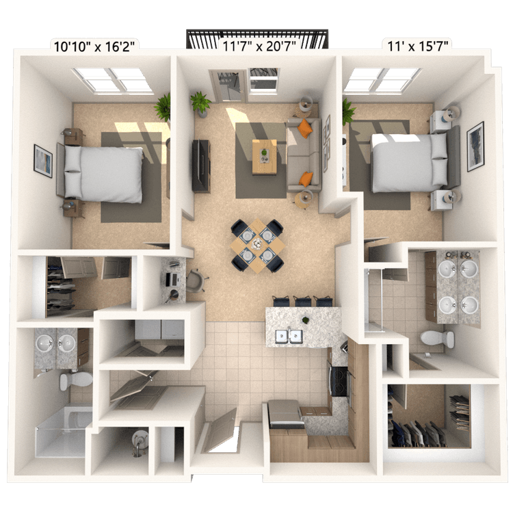 Floorplan image of unit I 1319