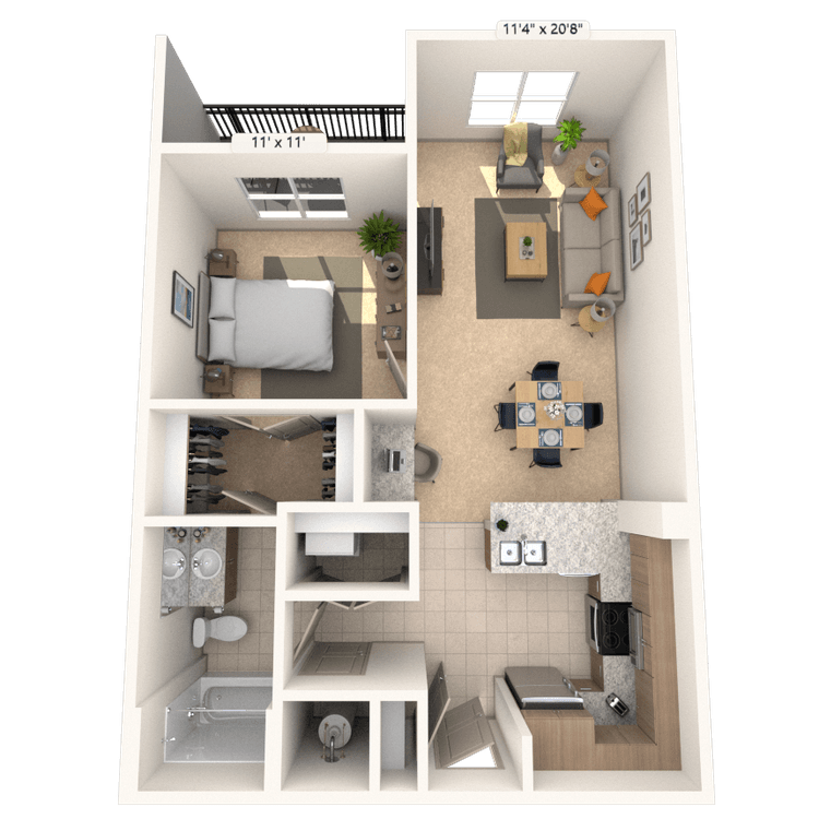 Floorplan image of unit I 6105