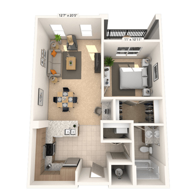 Floorplan image of unit I 1111