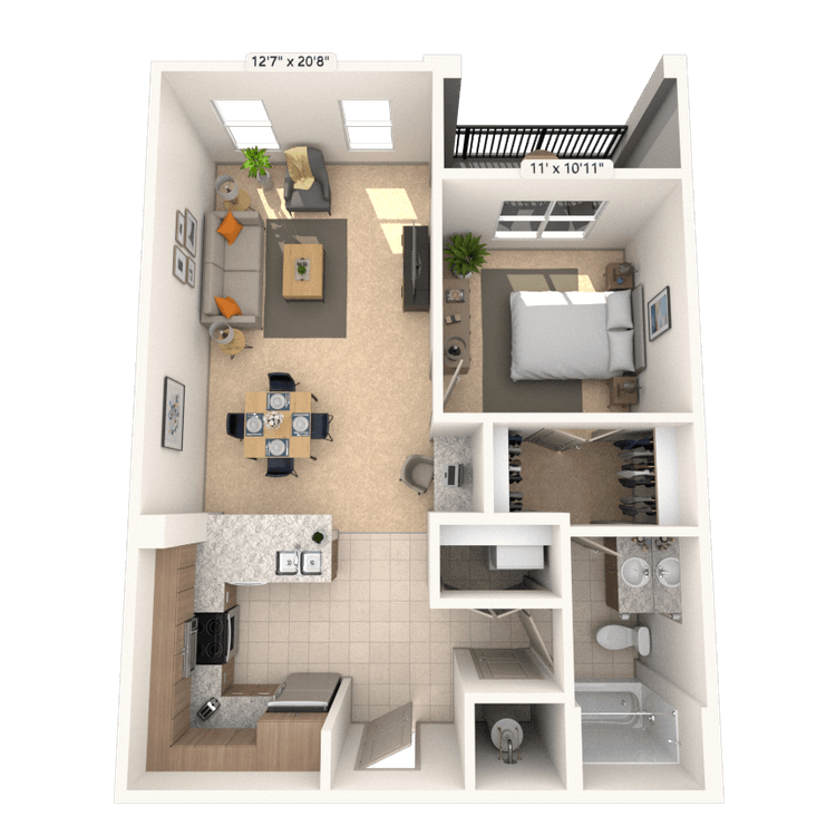Floorplan image of unit I 8223
