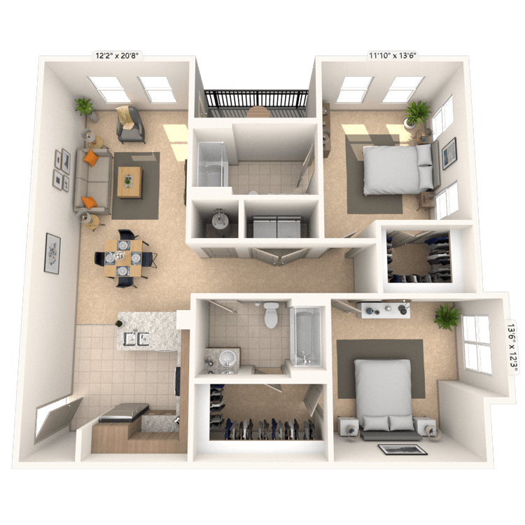 Floorplan image of unit I 6101