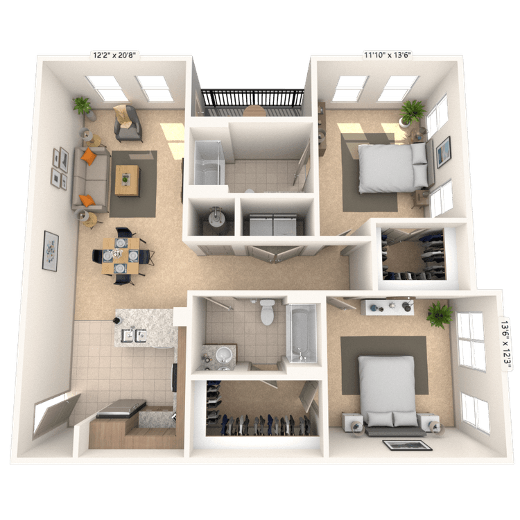 Floorplan image of unit I 3202