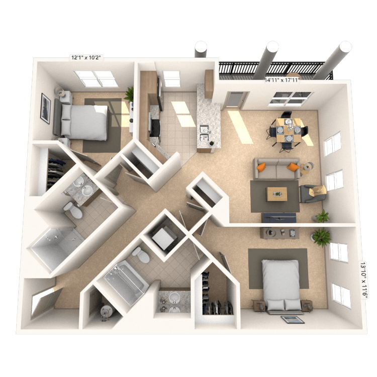 Floorplan image of unit I 8425