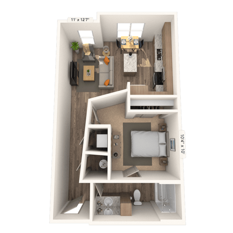 Floorplan image of unit 2210