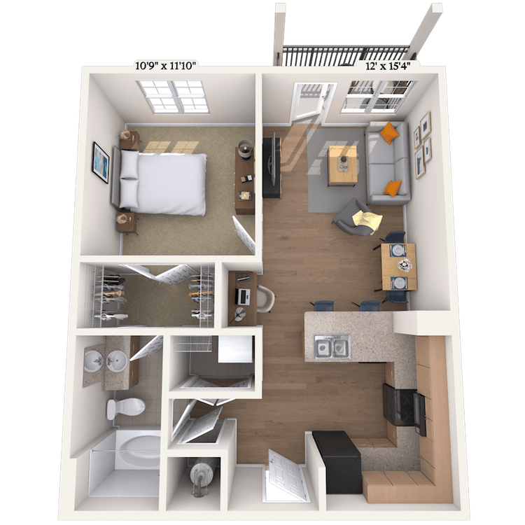 Floorplan image of unit 31204