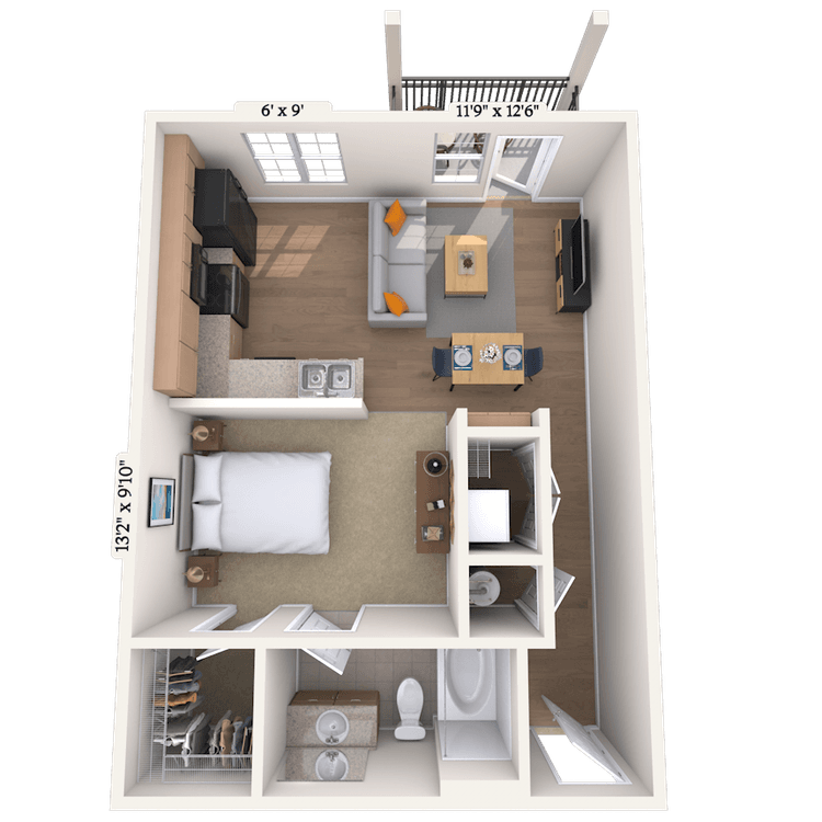 Floorplan image of unit 34307