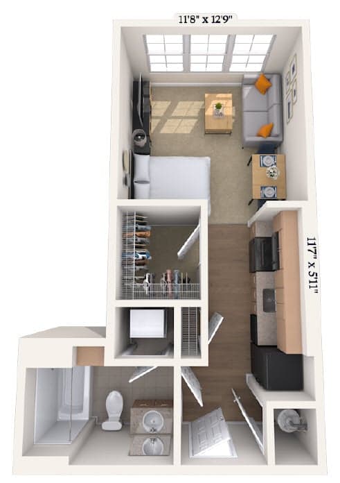 Floorplan image of unit 34104