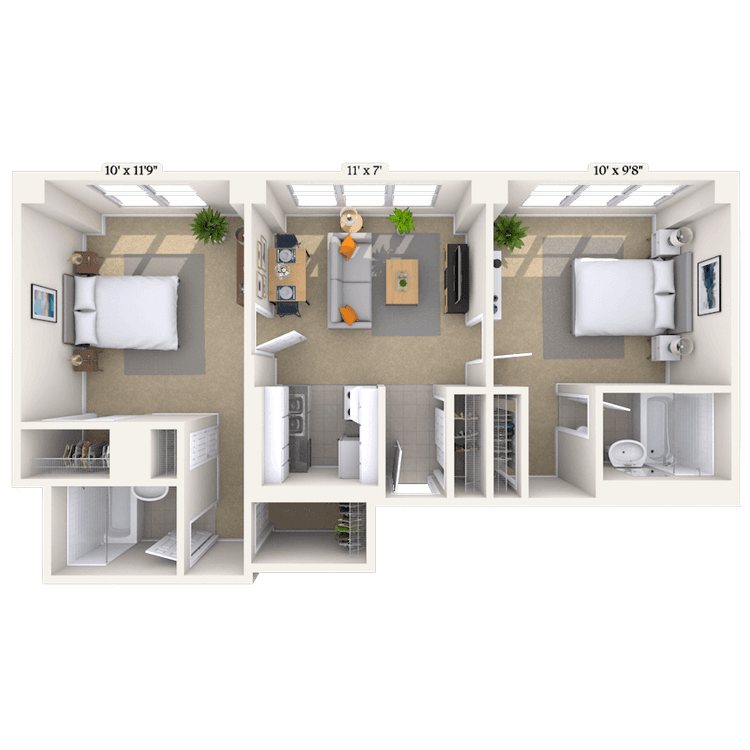 Floorplan image of unit 501