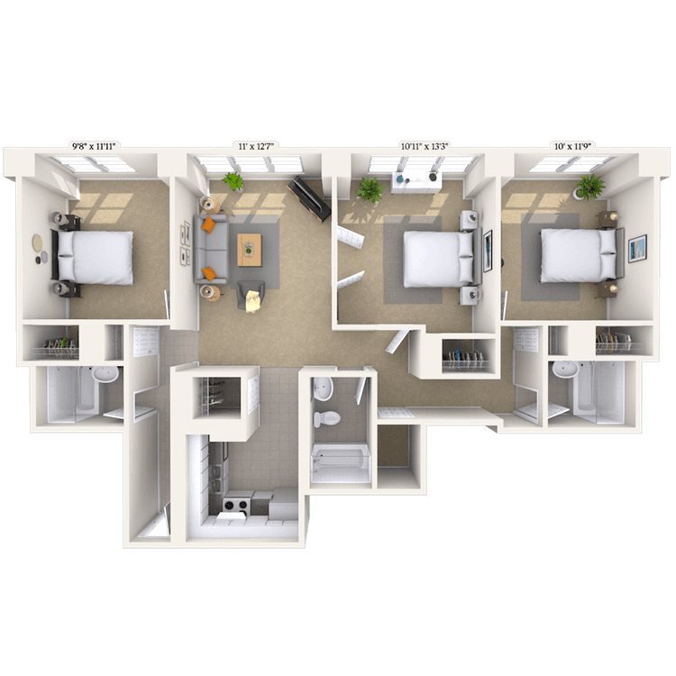 Floorplan image of unit 815