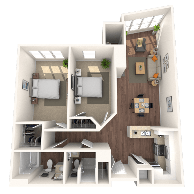 Floorplan image of unit 1419