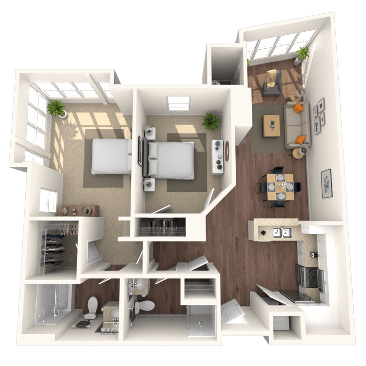 Floorplan image of unit 1433