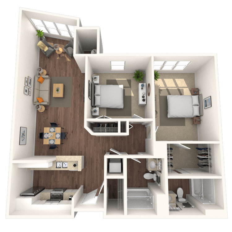 Floorplan image of unit 1231