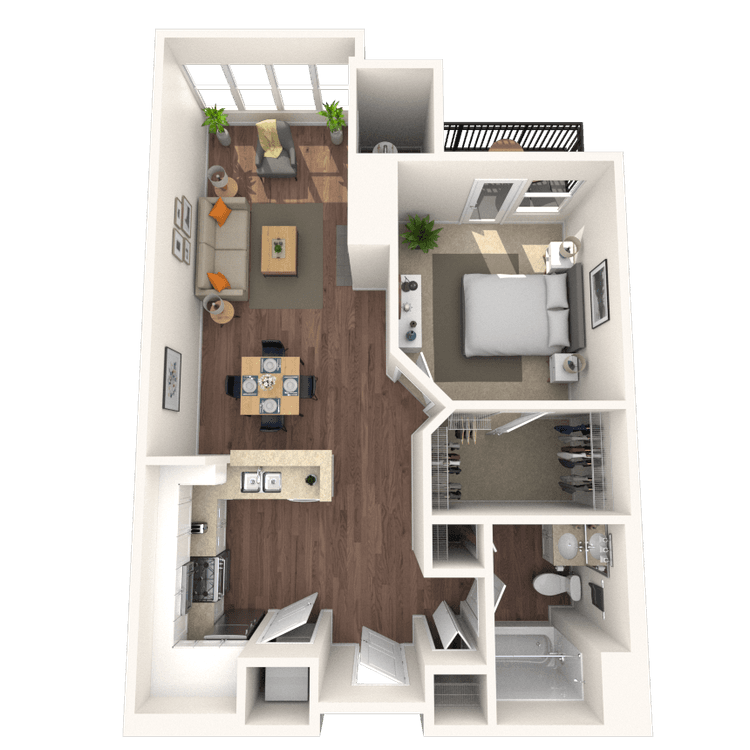 Floorplan image of unit 2507
