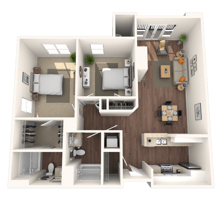 Floorplan image of unit 4301